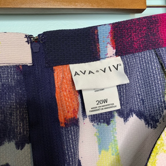 Ava & Viv Bold Multi-color Skirt - Picture 3 of 5